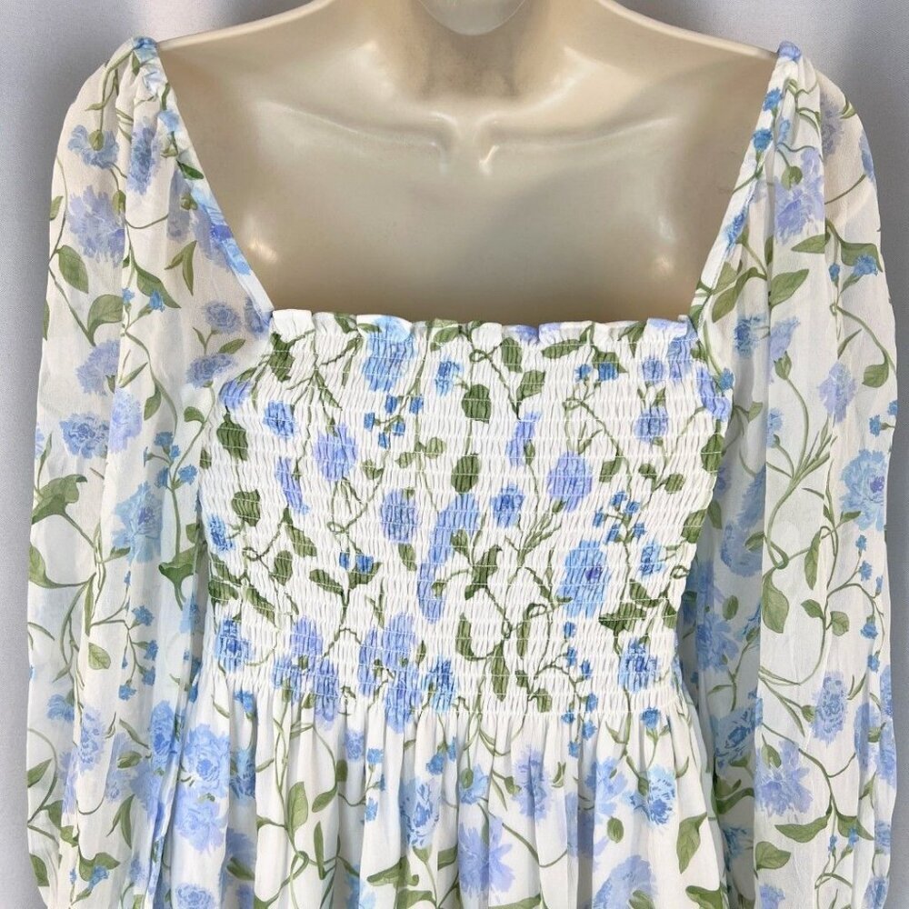 NWT Hill House The Grace Georgette Peony Bouquet Print Mini Nap Dress $198 - Picture 9 of 15